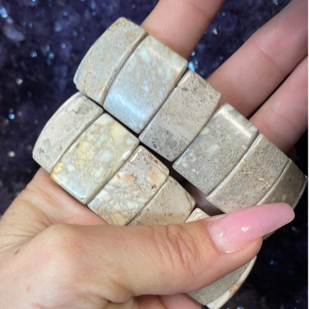 Chunky Grey Agate Bracelet